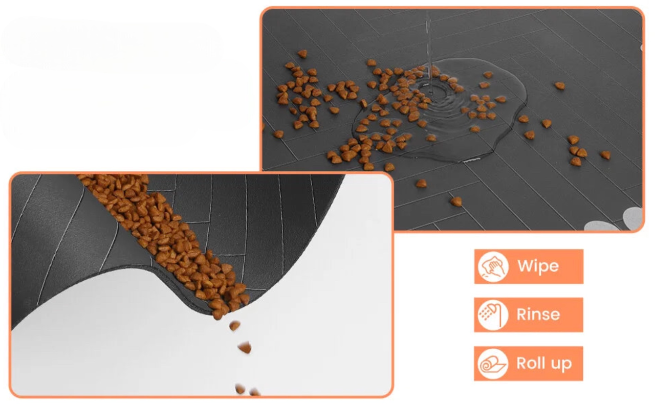 Tapis d’alimentation pour animaux de compagnie-absorbant