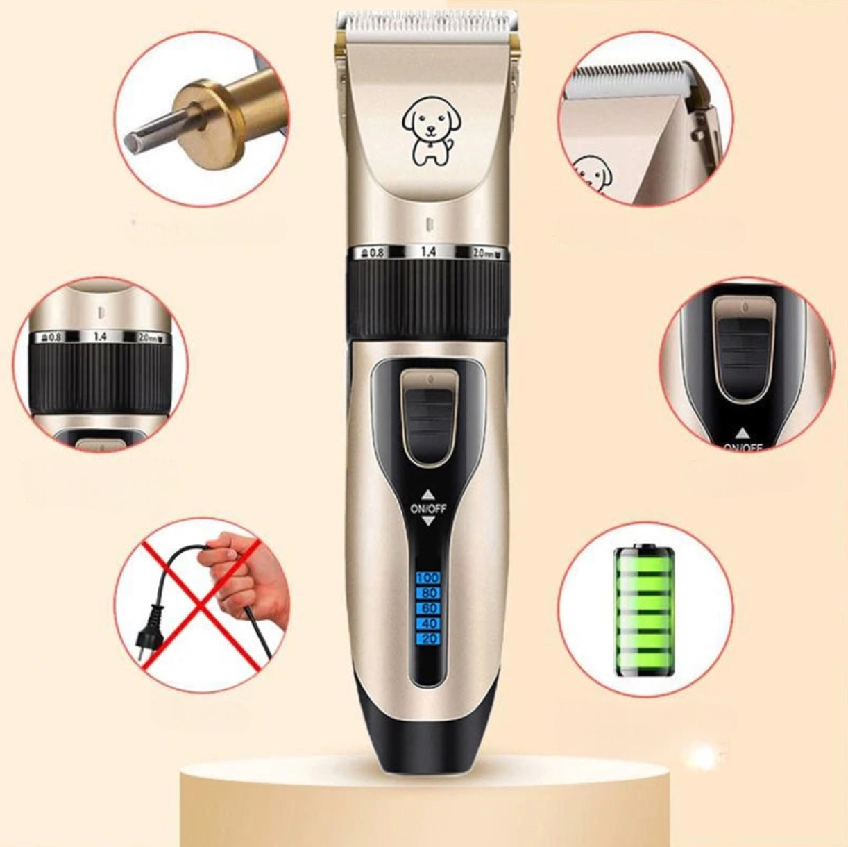 Tondeuse à cheveux pour chiens et chat